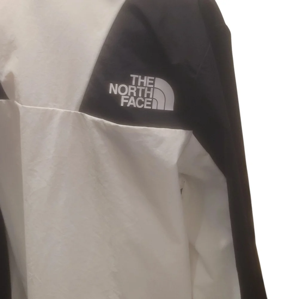 The North Face Men's White/Black Zip Peril Wind Windbreaker Hooded Jacket Sz L‎